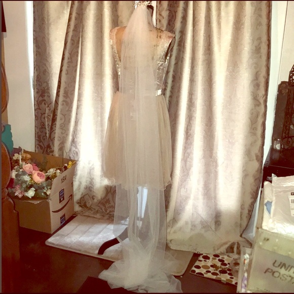 New beautiful rhinestone comb cathedral veil - Picture 1 of 8